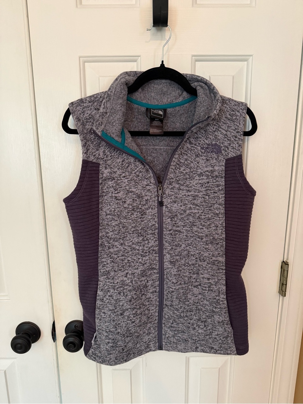 The North Face Grayish Purple Sleeveless  Fleece Vest